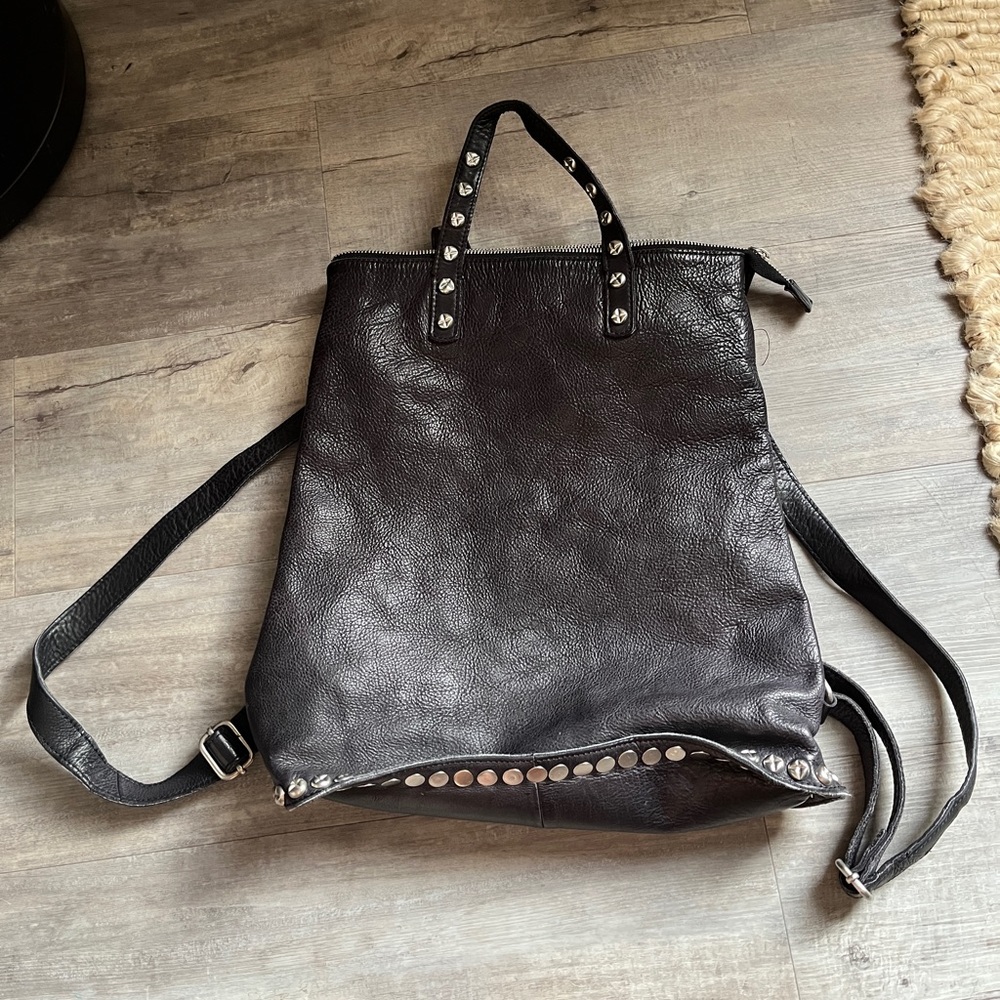 Free People black backpack purse